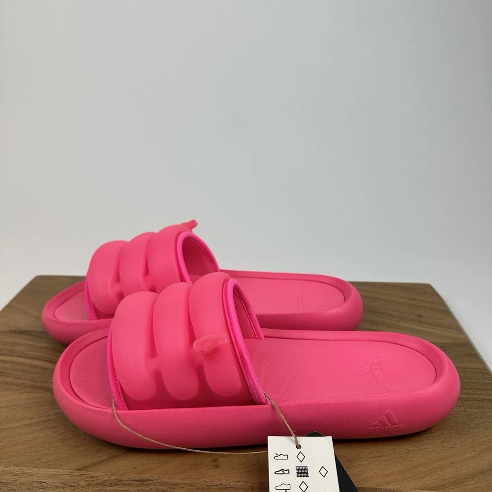 New NWT Mens Adidas Adilette Zplaash Flask Pink‎ Slides Sandals Size 8 M